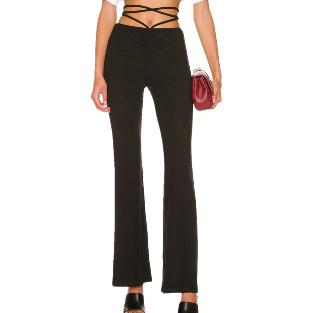 Tie waist y2k flare pants